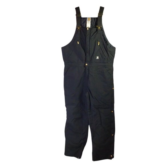 Carhartt Extremes Yukon Artic R33 Insulated Quilted Bib Overalls 40 X 34 Black - Picture 3 of 9